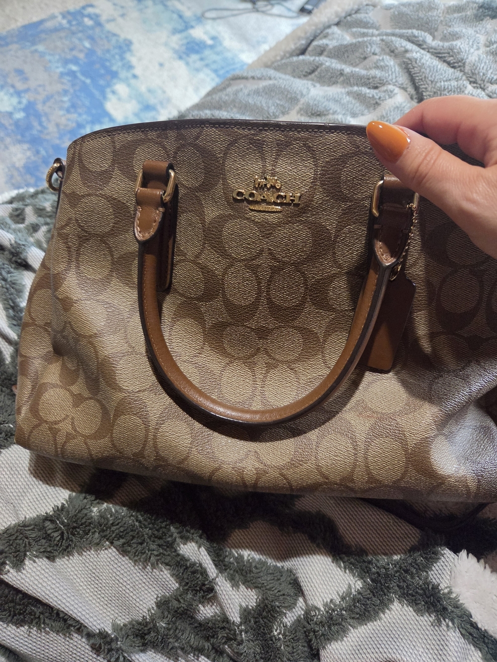 Coach Signature Canvas Satchel in Brown